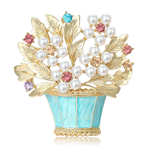 Crystal flower basket shown from the front