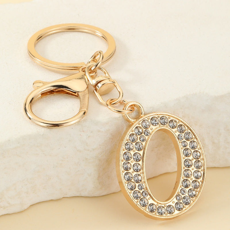 Fashion 26 Letter Metal Keychain Initial Bag Charm Personalized Accessory