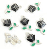 Silver Black Rose