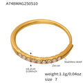 Open Zircon Band Triple Stone Flower Rings Eight Styles view 7