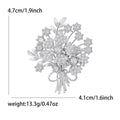 Crystal Flower Bouquet Brooch in Gold or Silver Tone view 7