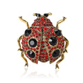 Large Crystal Ladybug Brooch In Four Color Designs view 5