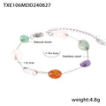 Irregular Natural Chip Stone Necklace And Bracelet Station Chain view 9