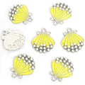 Pearl Trimmed Shell Charms in Seven Colors and Two Tones view 7