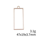 Tall Rectangle Open Frame Pendants in Four Metal Finishes view 4