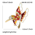 Crystal and Enamel Hummingbird Brooch in 3 Color Styles view 3