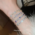 Rhombus Flower Crystal Tennis Bracelets Four Styles view 3