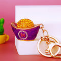 Jeweled Gold Ingot Keychains in Five Colors plus Assorted Option view 4