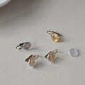 Gold Silver Spiral Disc Ear Clip Converters Stud Posts view 1
