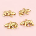 Dimensional Walking Bear Charms in Gold and Silver Finishes view 6