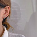 Silver Tone Star Chain Gray Stone Stud Earrings For Women view 2