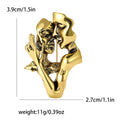 Abstract Kissing Couple Face Brooch Silver Gold Alloy Pin view 7