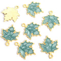 Colorful Maple Leaf Enamel Metal Charms, 18 Colorways view 8