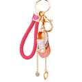 Jelly Sneaker Keychains in Pink and Blue with Four Braided Wrist Loops view 5