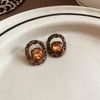 Crystal Oval Studs