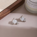 Silver White Snake Baby Novelty Small Stud Earrings view 4
