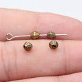 Tiny Faceted Cube Small Hole Metal Beads in Six Finishes view 7