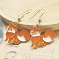 Gold Tone Enamel Animal Figure Drop Earrings 10 Styles view 2