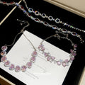 Silver Crystal Tennis Bracelets In Four Bright Colors view 2