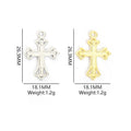 Ornate Crystal Cross Charms in Gold Tone and Silver Tone view 3