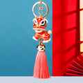 Jeweled Lion Dance Figure Tassel Keychains in Eight Colors plus Assorted Option view 8