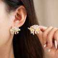Pastel Firework Crystal Look Statement Stud Earrings view 1