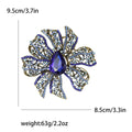 Oversized Ribbon Flower Brooch in Six Crystal Colors view 10