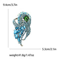 Large Crystal Floral Plume Brooch in Four Jewel Tone Palettes view 6