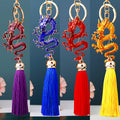 Chinese Business Dragon Tassel Keychains in Four Colors plus Assorted Option view 1