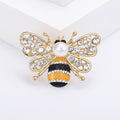 Crystal Bee Brooch with Pearl Body in Two Colorways view 4