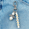 Beaded Angel Lobster Clasp Keychain With Danke Letter Beads view 3
