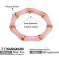Bamboo Shape Resin Stretch Bracelet in Nine Colorways view 12