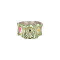Enamel Floral Open Rings Mint White Green Branch Styles view 5