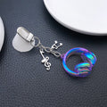 Transparent Purple Headphone and Music Note Clip Keychain Collection view 4
