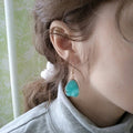 Gold Tone Teardrop Crystal Cluster Drop Earrings in Seven Colors view 4