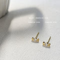 Gold Tone Multicolor Candy Stone Mini Stud Earrings For Women view 4