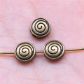 Spiral Disc Metal Beads in 3 Metal Finishes for Jewelry Making view 7