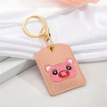 Embroidered Animal Card Holder Keychains with Rings and Snap Hooks view 5