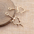 Spiked Open Heart Metal Pendant in Four Polished Finishes view 4