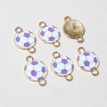 Enamel Soccer Ball Double-Loop Charms in Ten Color Options view 10