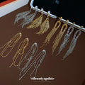 Gold and Silver Tone Chain Fringe Stud Earrings in Six Styles view 3
