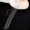 Gold and Silver Tone Long Multi Chain Fringe Ear Cuffs view 7