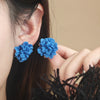 Blue Chrysanthemum Studs