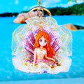 Glitter Shell Mermaid Doll Keychains in Eleven Color Options view 7
