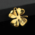 Four Leaf Clover Good Luck Charm Pendant Three Metal Tones view 4
