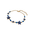 Gold Chain Flower Drop Zircon Adjustable Bracelets Four Colors view 5