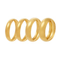 Polished Dome Smooth Bangle Bracelets Gold Steel Widths view 5