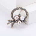 Bow and Pearl Wreath Brooch for Jackets Scarves and Coats view 6