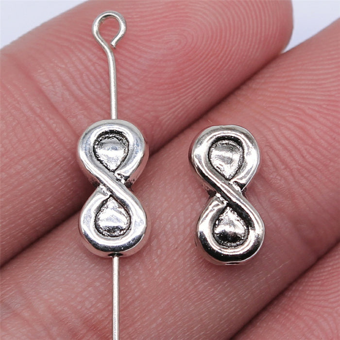 Infinity Symbol Bead in Antique Silver Jewelry Making Component