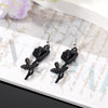 Black Rose Earrings